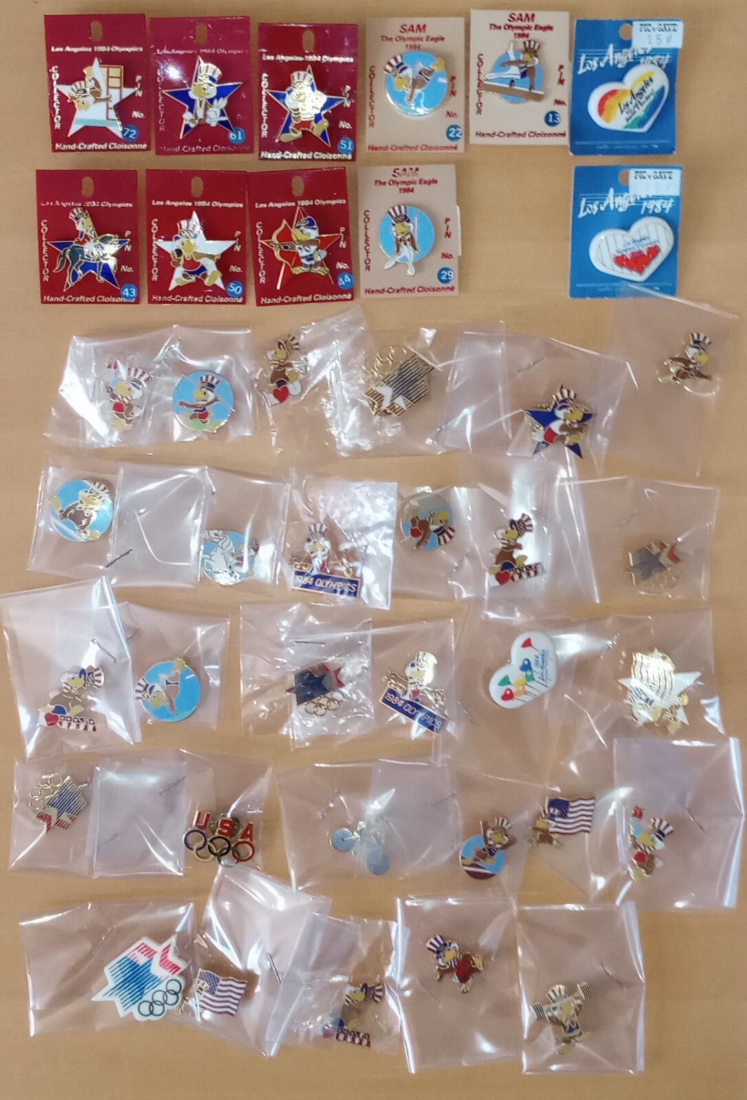 Huge Collection (59) Vintage Olympic Pins, Watches & Coins Variety Of Olympics
