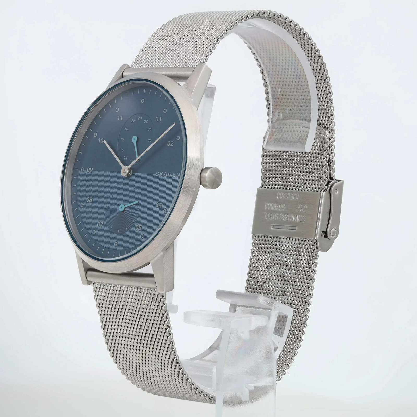 Skagen Kristoffer 42mm Steel Blue Dial Quartz Mens Watch SKW6500