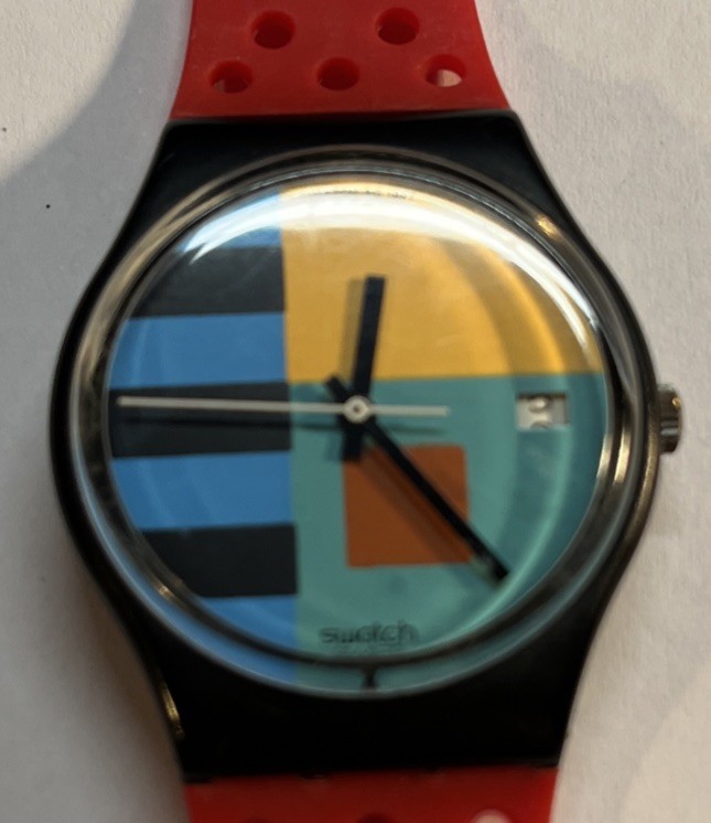 1988 Vintage Swatch Watch Needles GB408 Great Cond