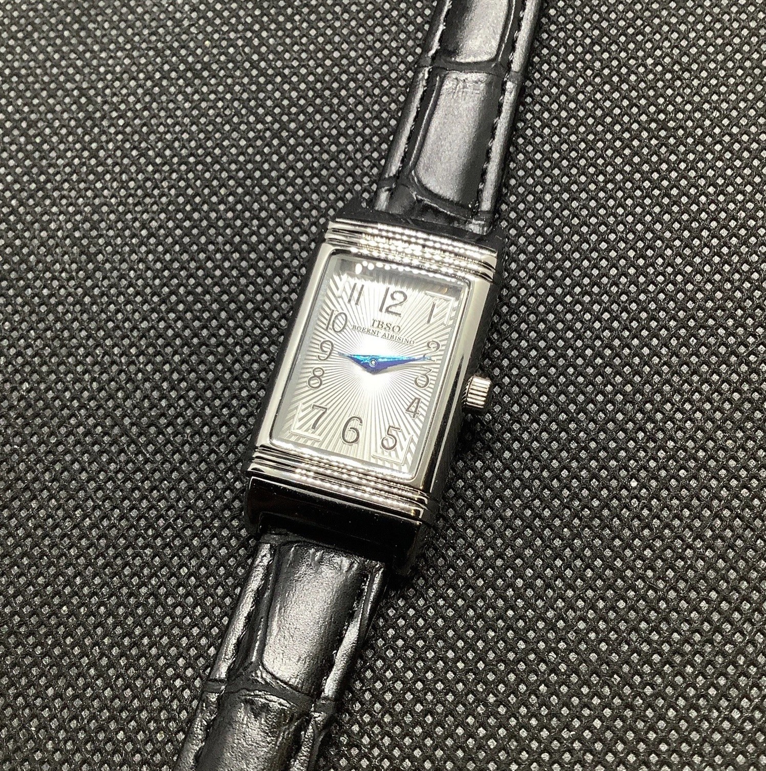 Vintage Reverso Style Quartz Flip Dress Watch Square Slide Old Money 21mm Men