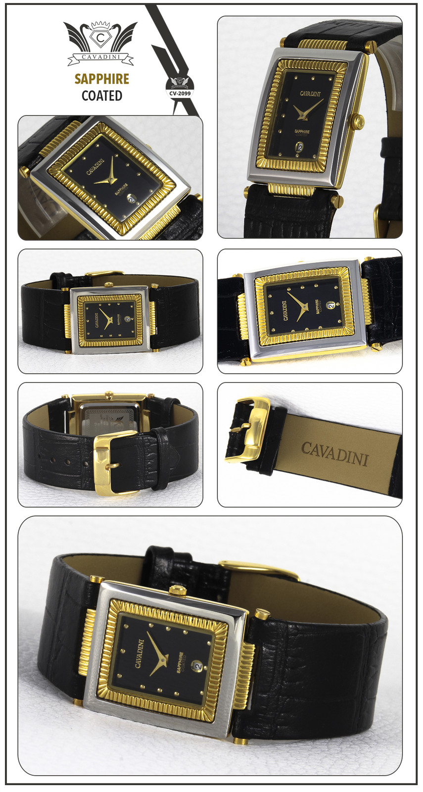 VERY PRETTY CAVADINI UNISEX WATCH WITH SPECIAL DESIGN NEW Leather Strap