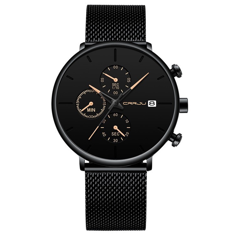 Men’s Quartz Watch Japan Movement 30M Waterproof Alloy Plexiglass Casual Fashion