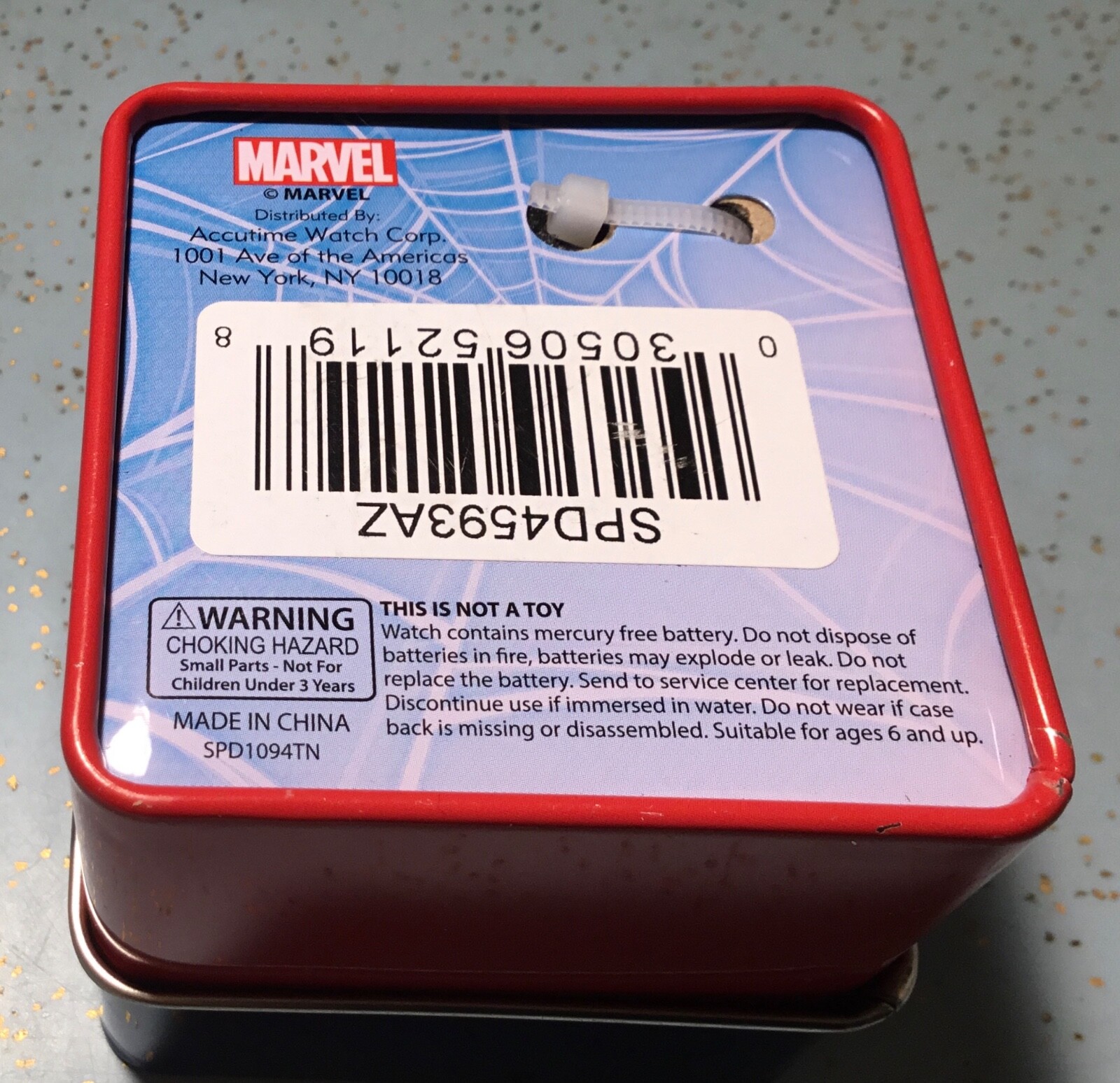 ACCUTIME SPD4593AZ MARVEL SPIDERMAN LIGHT UP COVER FLIP FACE DIGITAL WATCH NIB