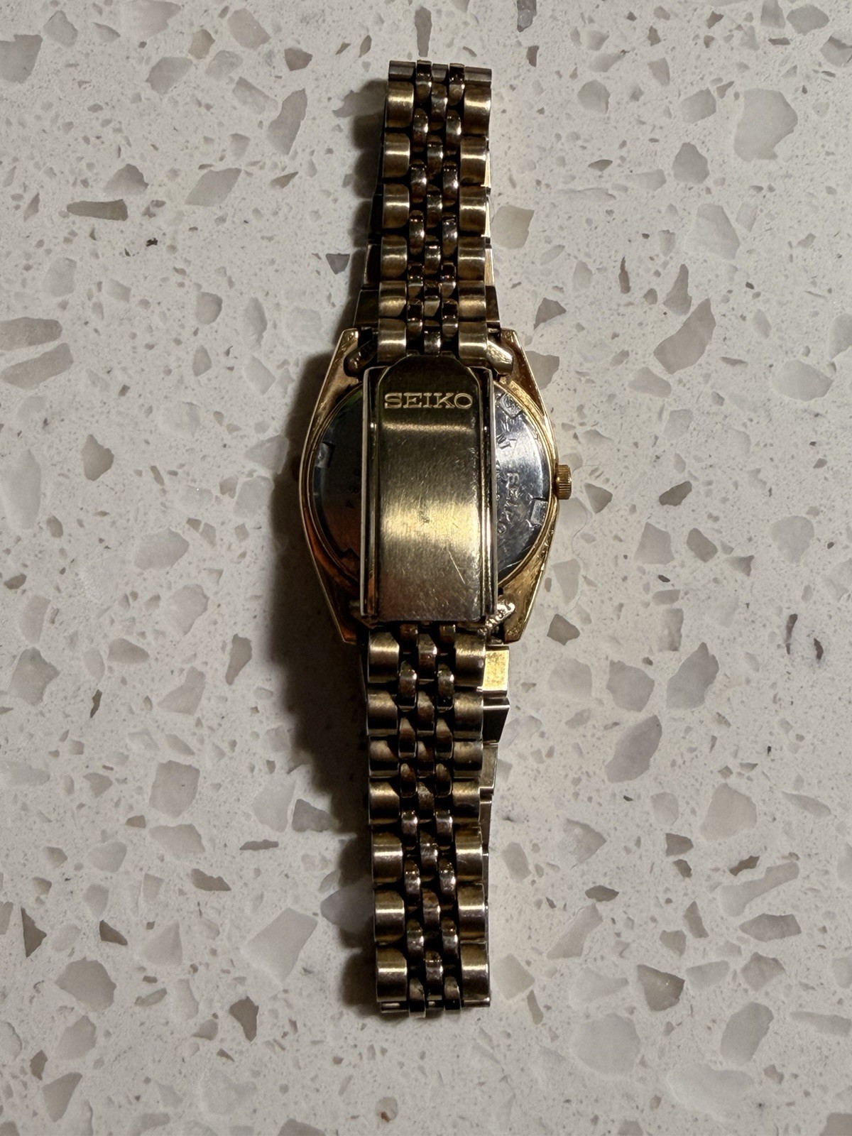 Vintage Ladies Seiko Quartz Gold Tone Watch (Model 7N83-0041) – Feb 1997