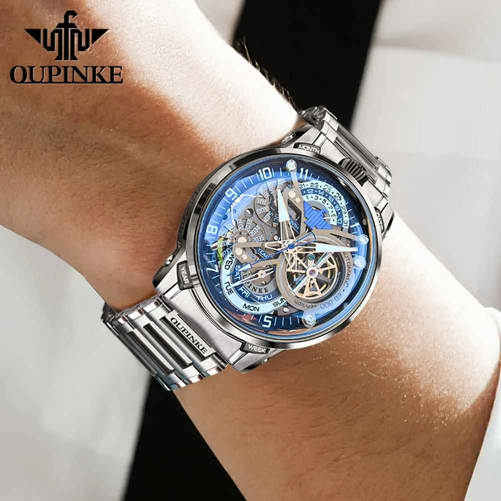 Automatic Mechanical Watch Waterproof Luxury Dial Men’s Men Strap