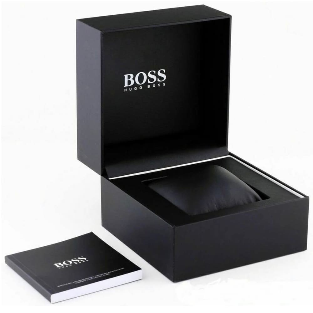 Hugo Boss Chronograph 1513283 Men’s Blue Dial Watch Genuine Leather Strap
