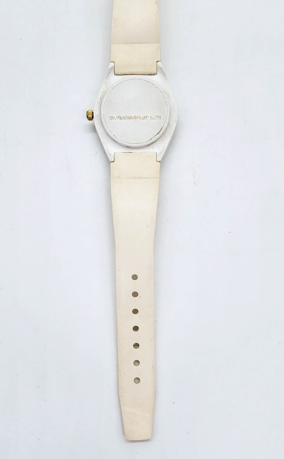 Jerusalem Wrist Watch Map of Israel NDC Parts or Repair Vintage White Holy City