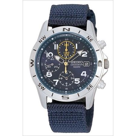Seiko Chronograph SND379R Blue Dial Stailess Steel Quartz Men Watch w/ BOX JP