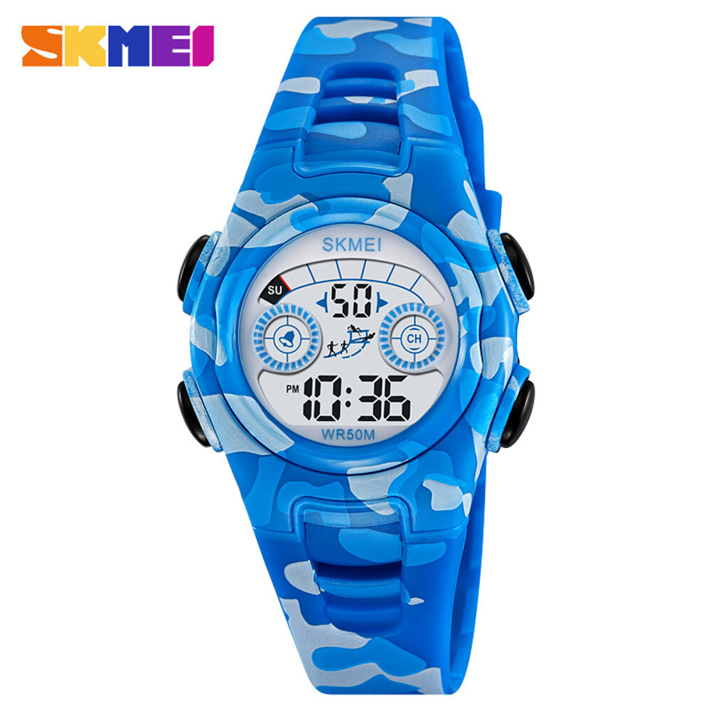 SKMEI Digital Sport Watch for Boys Girls LED Silicone Band Waterproof Wristwatch