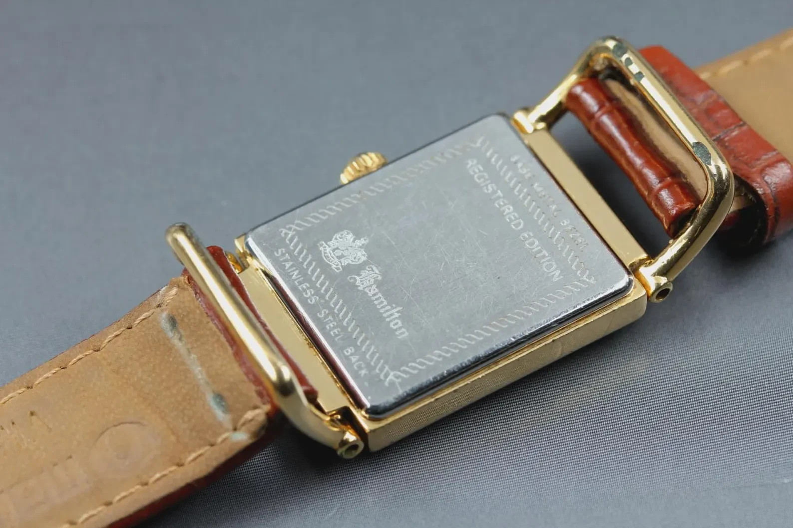 Vintage Hamilton Art Deco Tank Watch – Gold Tone Manual Wind Small Seconds Swiss