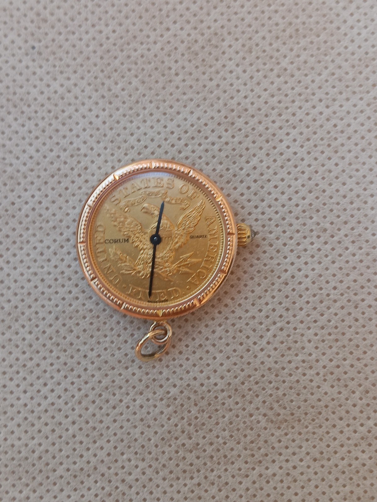 Beautiful 18K Gold Corum, $5 U.S. Gold Coin Dial & Back Cover.