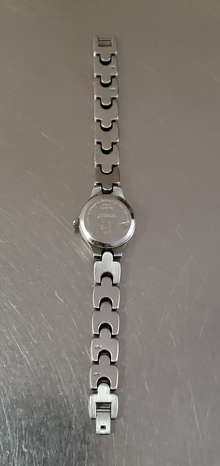 FOSSIL F2 Watch Women’s Blue Dial Analog Quartz Silver Tone ES-9075 5.5 in 22 mm