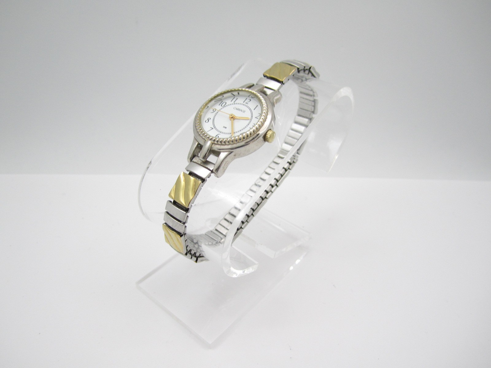 Women Carriage Quartz WR Analog 30mm Round Watch (H924) «New Battery»