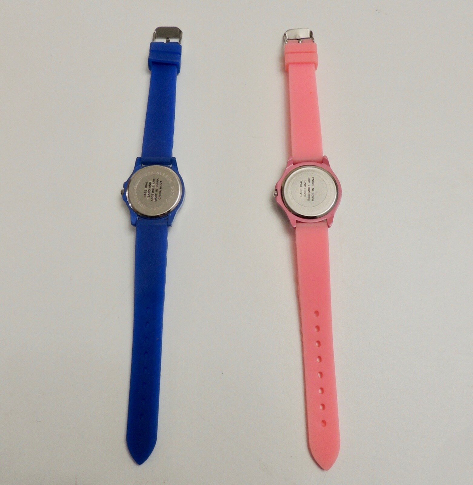 Lot of 2 kid/teen Geneva, rhinestone watches with silicone jelly bands