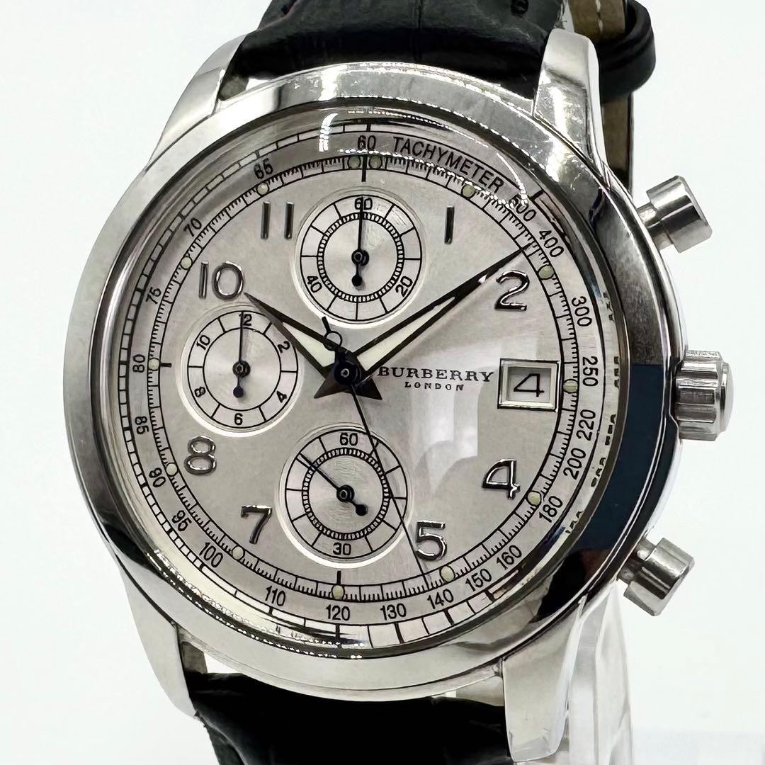 Burberry 0510-H27724 Chronograph Quartz Date Mens Wrist 16-21cm Watch