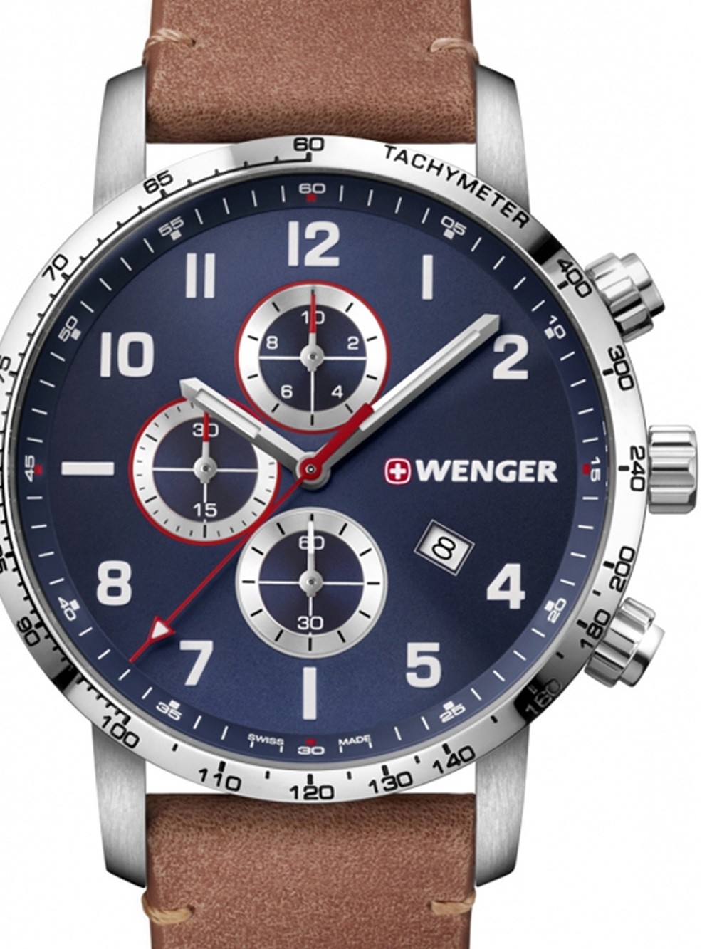 Wenger 01.1543.108 Attitude Chonograph Mens Watch Chronograph 44mm 10 ATM