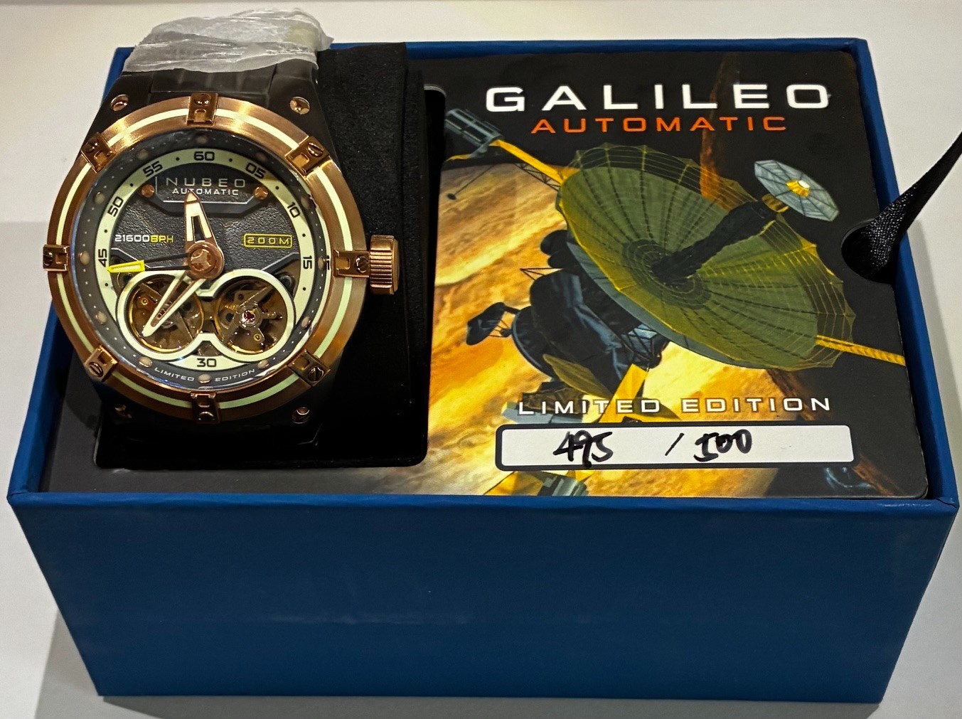 NUBEO GALILEO AUTOMATIC LE GRANITE GOLD 49MM AUTOMATIC WATCH MSRP: $1,100 (NEW)