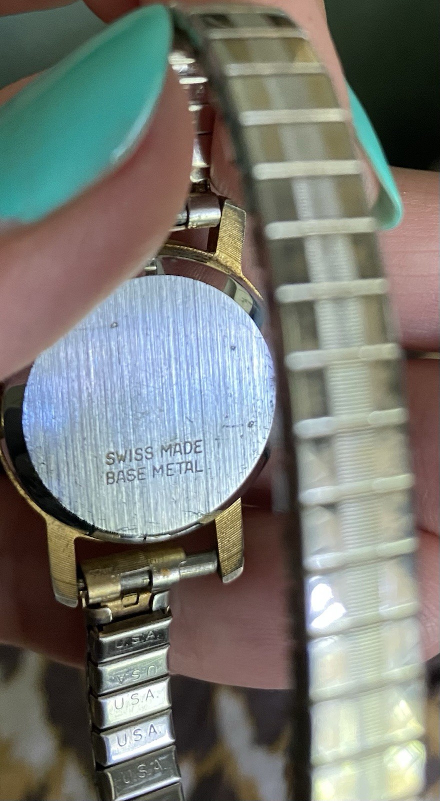 Vtg Swiss JAI Ladies Watch 17j 22mm Goldtone W/ Unique Red Star Seconds Hand