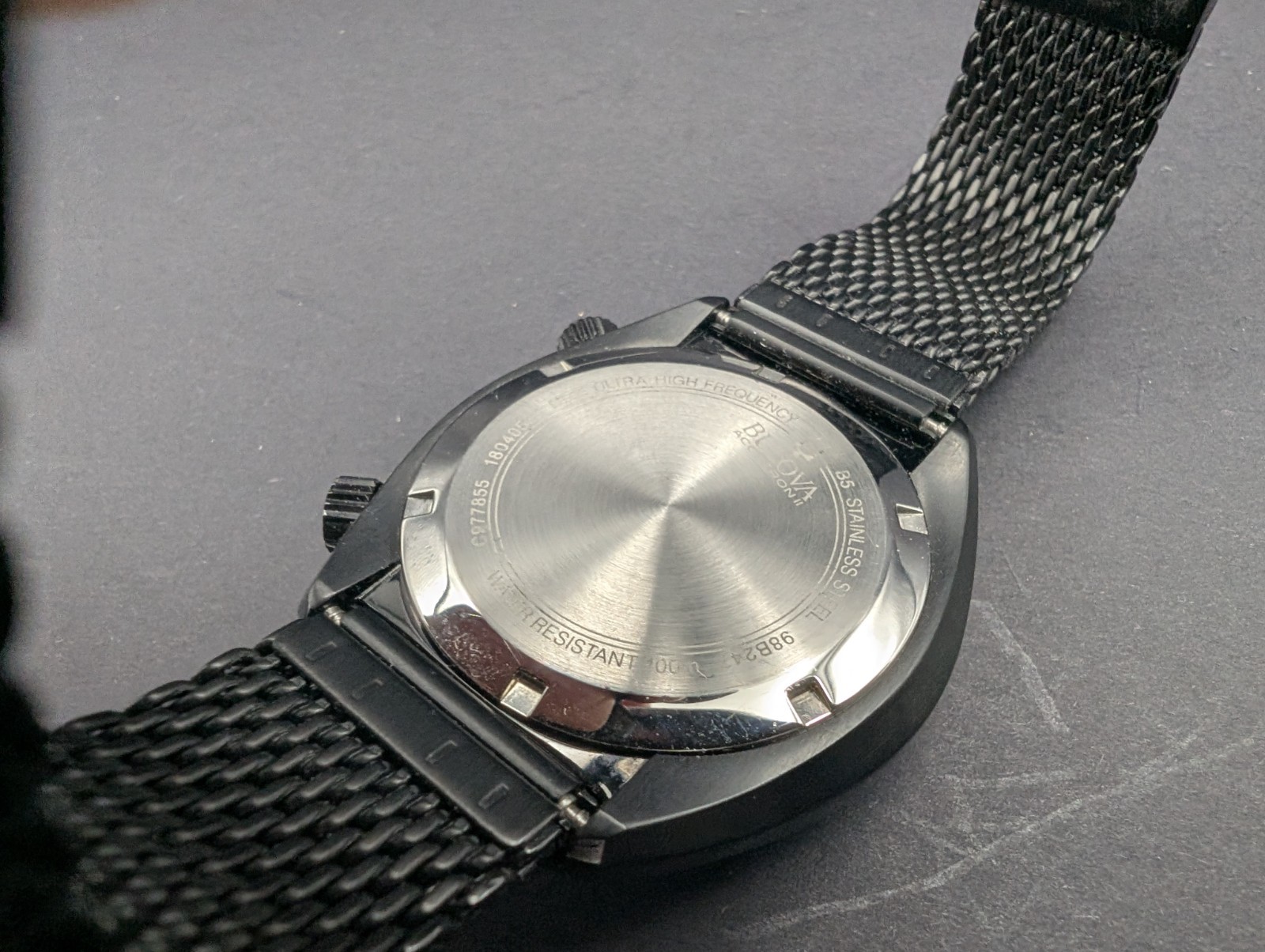Bulova Men’s 98B247 Accutron II Analog Japanese Quartz Black Watc 41 mm NEW