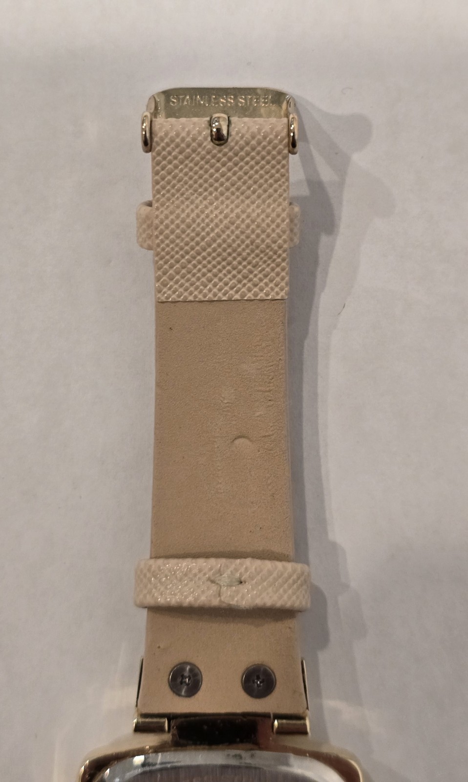 ​Nine West Women’s Gold-Tone Watch NW/1856YF | Blush Pink Textured Strap *Works*