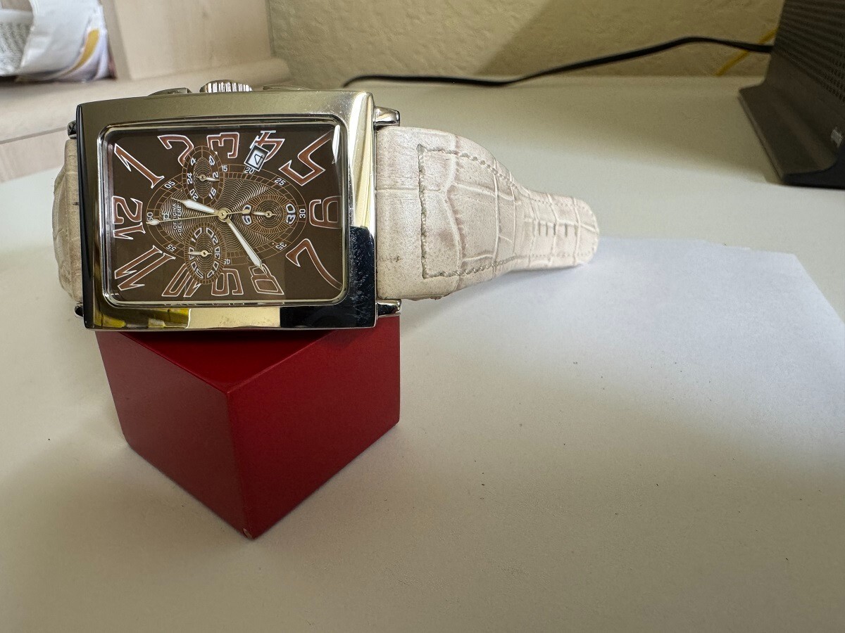 NOS Men’s Officina Del Tempo Agadir Collection Chronograph Brown Dial watch