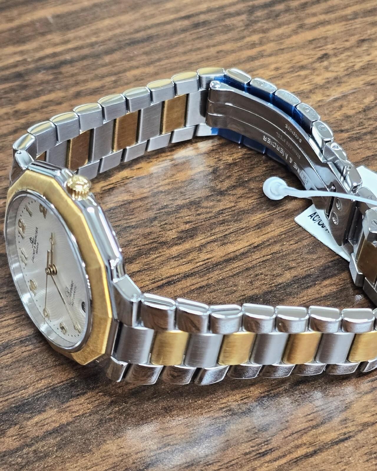 BAUME & MERCIER Riviera 36mm 18K Gold On Steel Watch MOA06660 – STORE DISPLAY