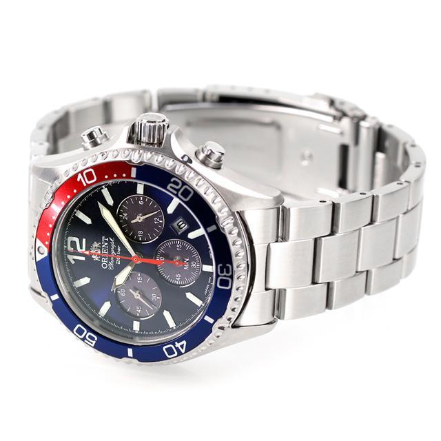 ORIENT Mako Diver Design RN-TX0201L Analog Men’s Watch Pepsi Blue Red Silver