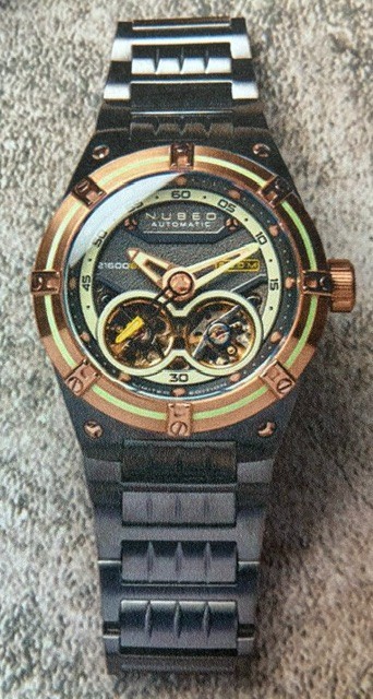 NUBEO GALILEO AUTOMATIC LE GRANITE GOLD 49MM AUTOMATIC WATCH MSRP: $1,100 (NEW)