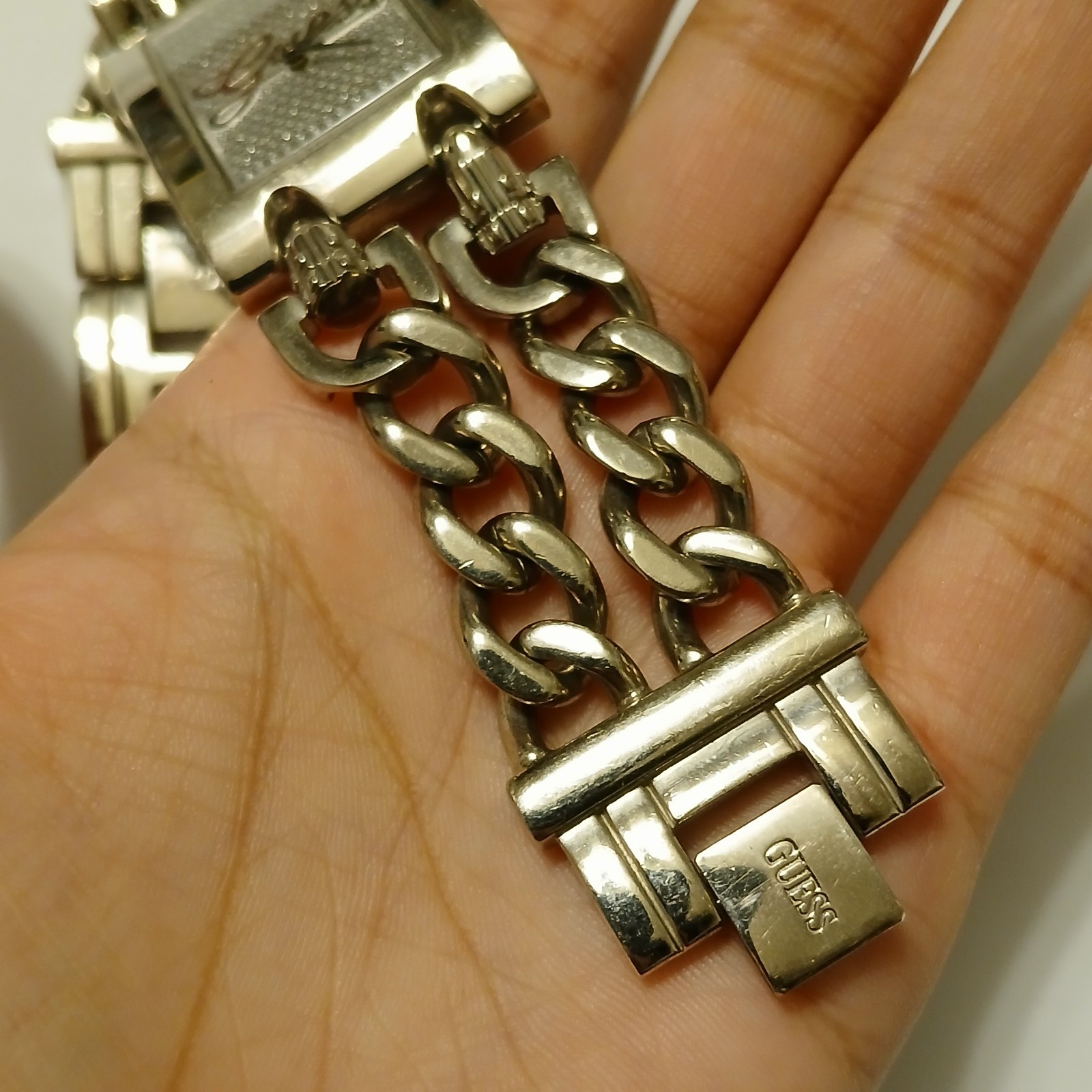 Guess Women’s Silver Tone Mod Heavy Metal Watch W80048L1 Japan Movt