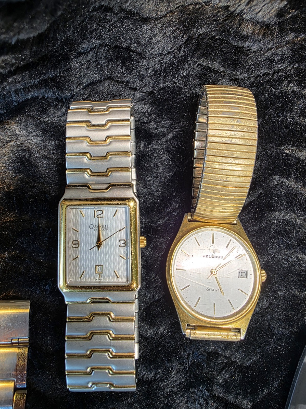 Vintage Wristwatch Lot of 10 Men’s Watches: Caravelle, Fossil ~ Various Brands