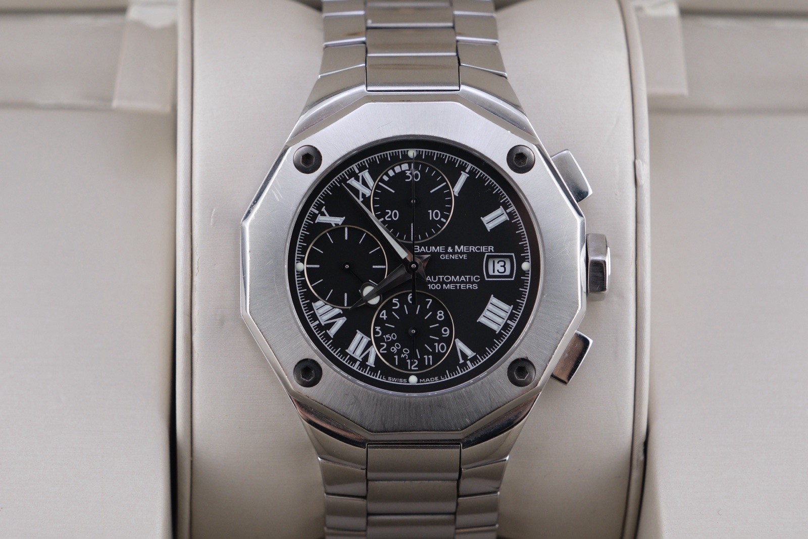 Baume & Mercier Riviera 65541 Chronograph Date Automatic Clean 43mm 7”