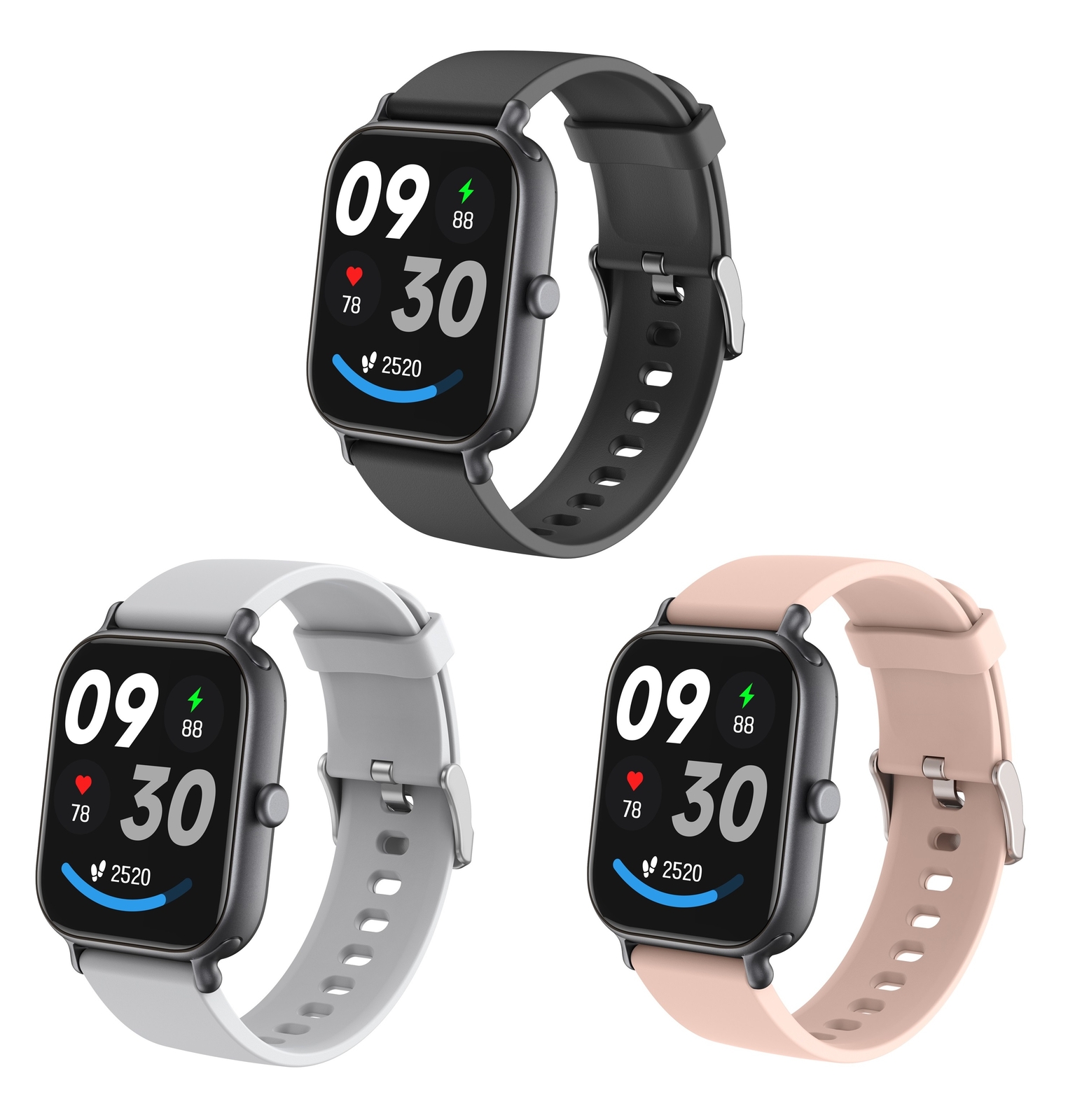Heart Rate Blood Oxygen Blood Pressure Sleep Monitor Versatile Smartwatch 1.95»