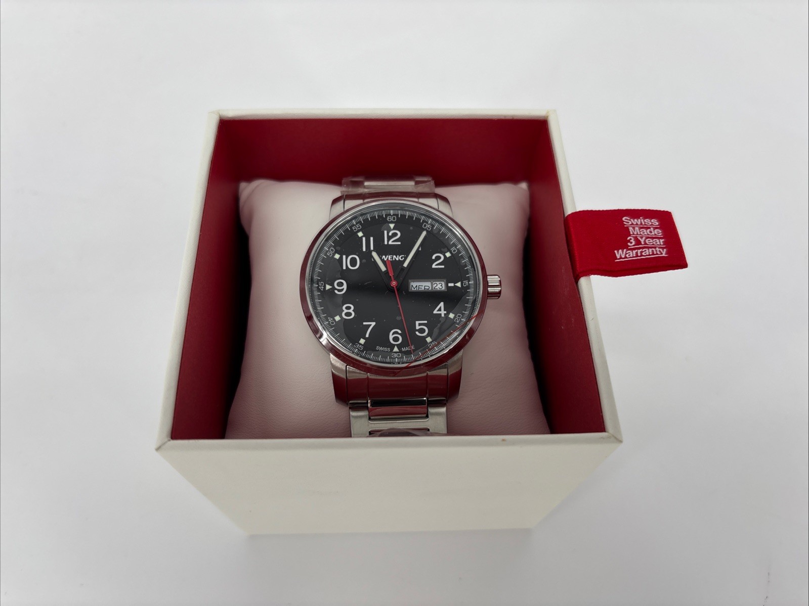 Wenger Swiss 01.1541.107 Attitude Heritage Day/Date Stainless Men’s Watch 42mm