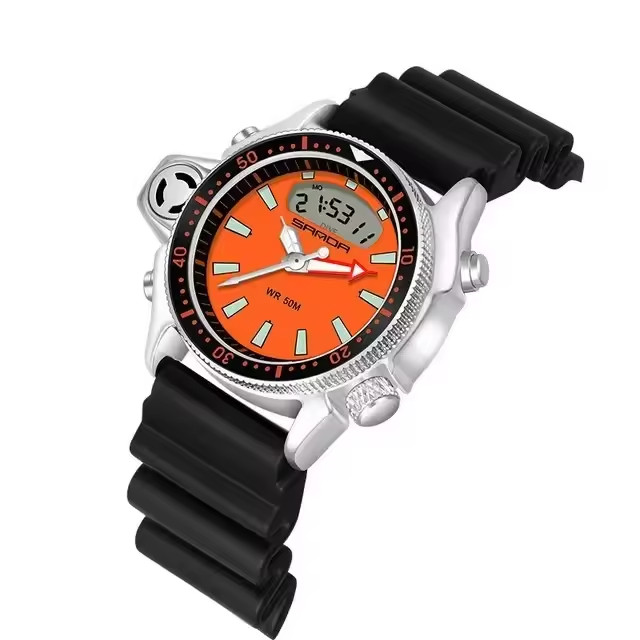 SANDA Men Quartz Wristwatch Waterproof Shock