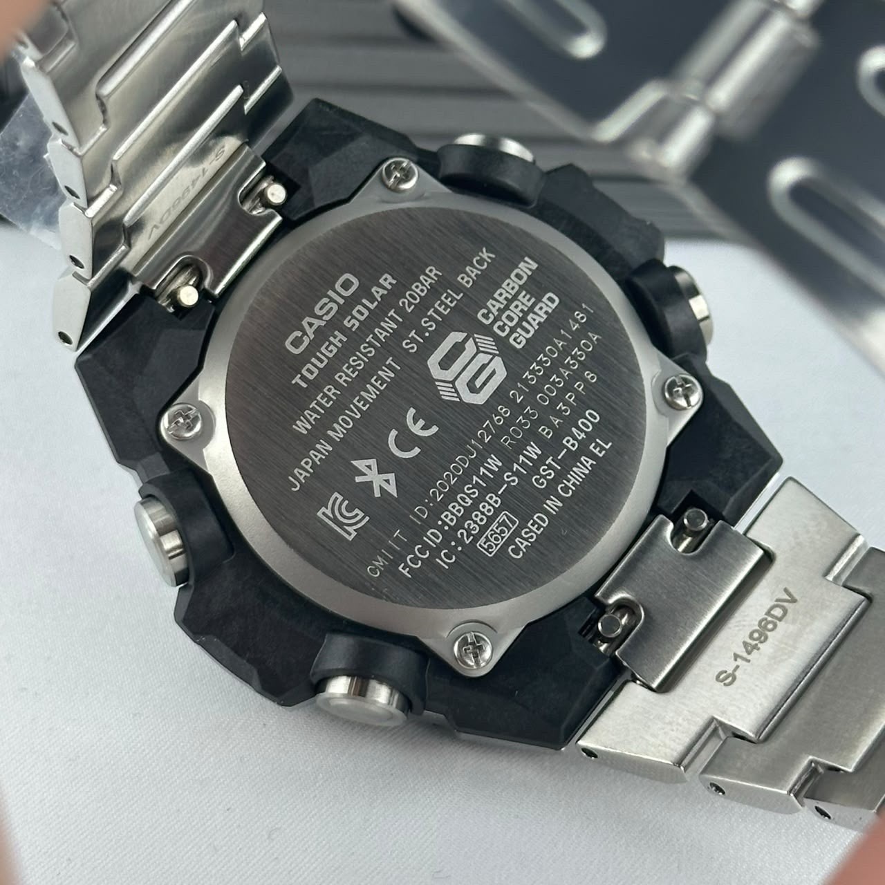 Casio G-SHOCK Red Deposition Dial G-STEEL GST-B400AD-1A4
