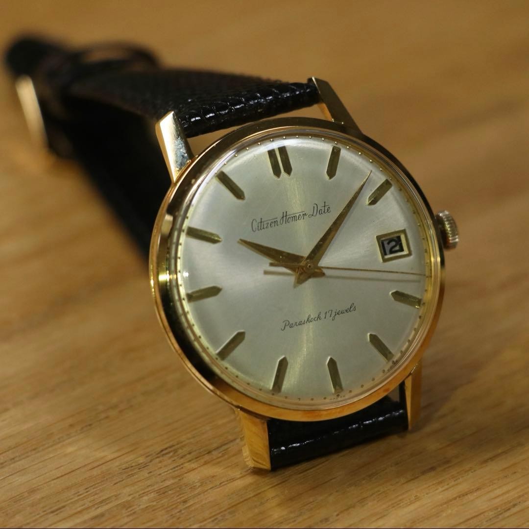Citizen Homer Date Minute Marker Watch Used 60s-70s