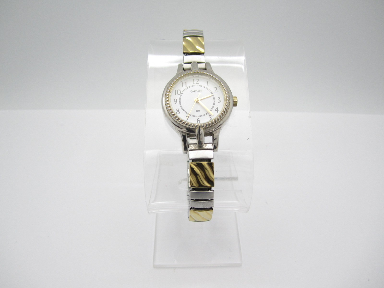 Women Carriage Quartz WR Analog 30mm Round Watch (H924) «New Battery»