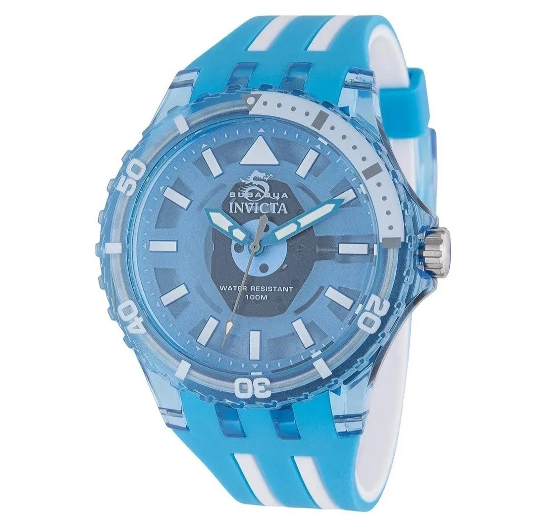 Invicta Subaqua Sport Watch Men Blue White rubber blue dial 69449