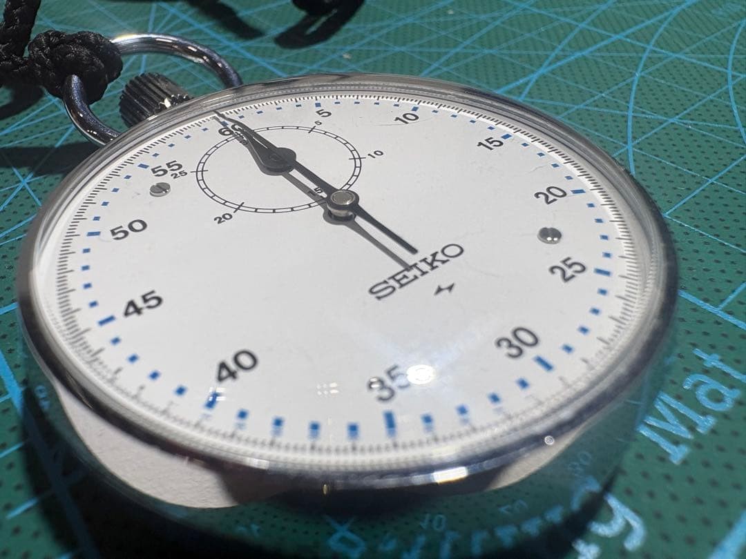 SEIKO Mechanical Stopwatch 60 Sec 30 Min Retro Hand-Wind 88-5011A Silver