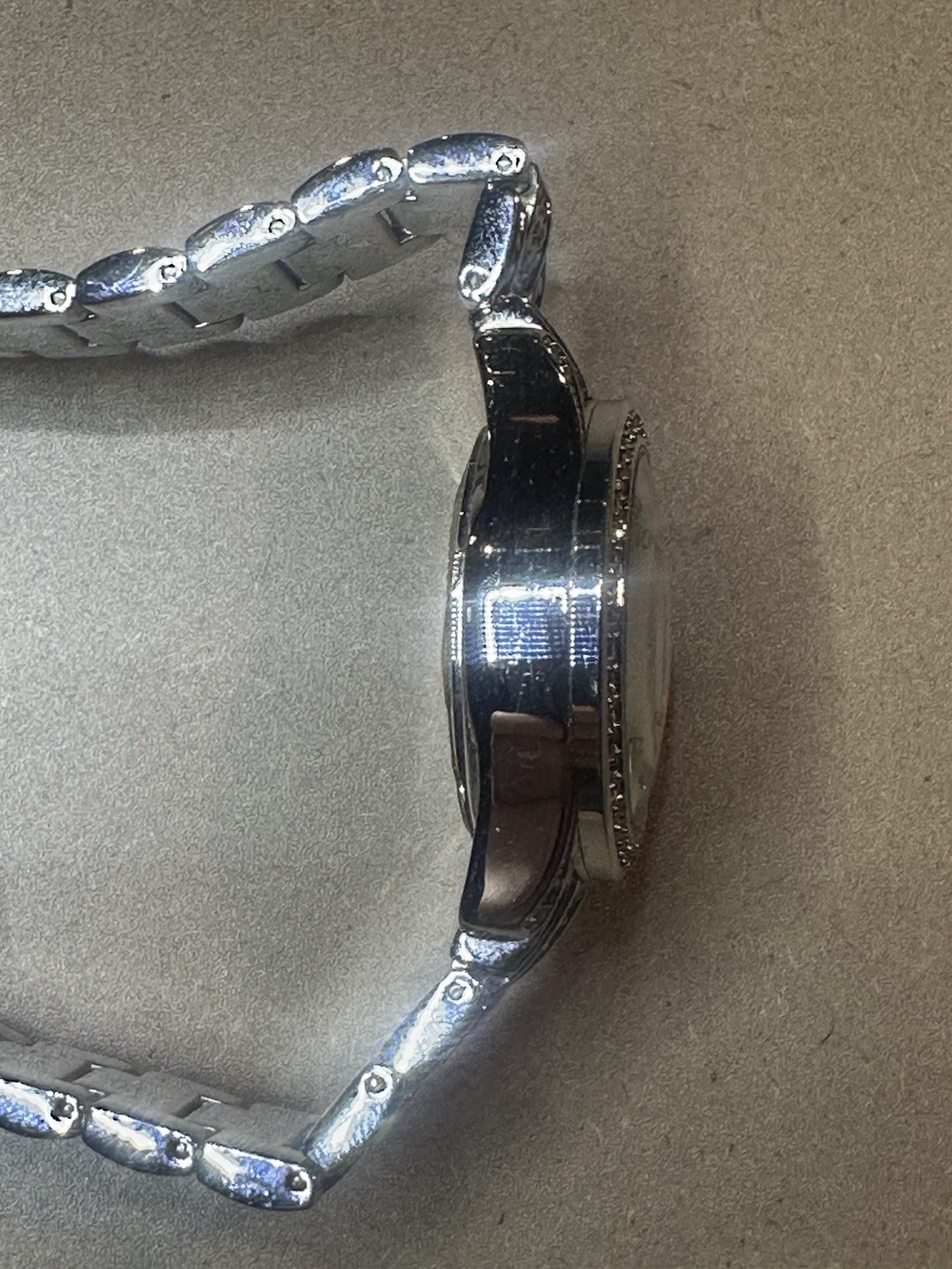 Croton CN307362 Balliamo Crystal Pave Dial Blue Hands Quartz Date 29mm