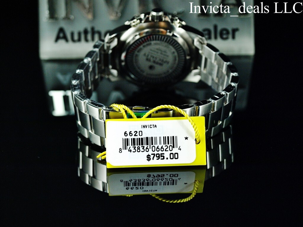 Invicta Men’s 45mm Specialty PILOT Chronograph SILVER DIAL Silver Tone SS Watch