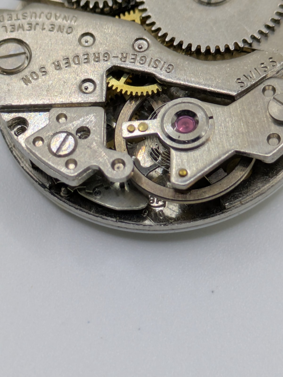 Omnia BFG 910 Gisiger-Greder Son Manual Watch 1Jewel Swiss Parts Untested 22.8mm