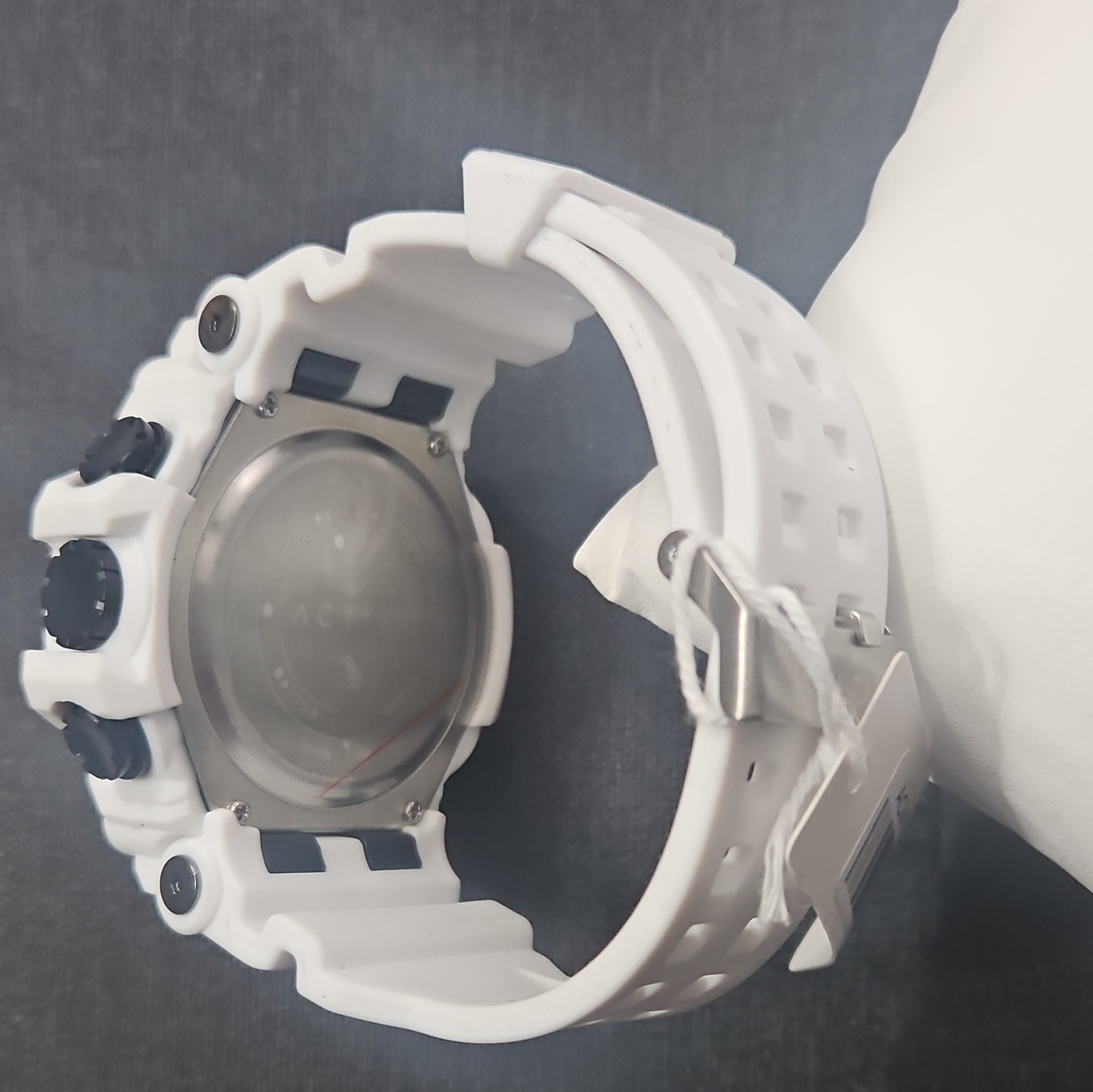 Activa Dual Time Sport Analog-Digital Quartz Alarm Backlight White Resin