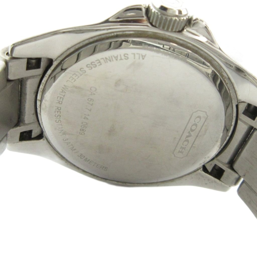 Coach Ladies Quartz Signature Silver Watch 34mm Stainless Steel AB