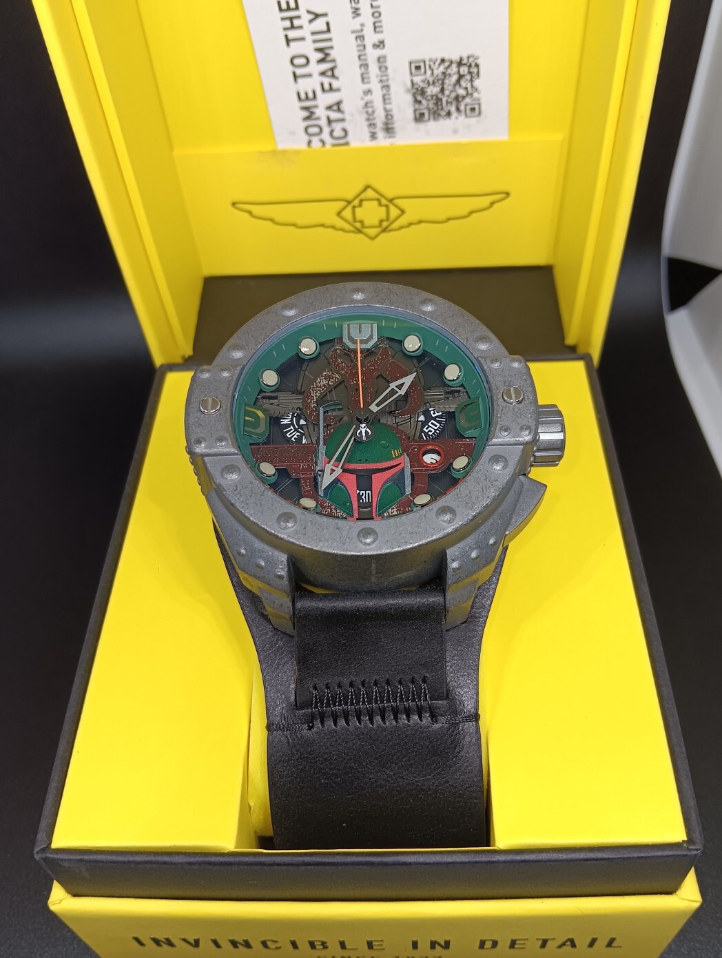 NEW INVICTA 39754 STAR WARS BOBA FETT SWISS CHRONOGRAPH STEEL LIMITED 52MM