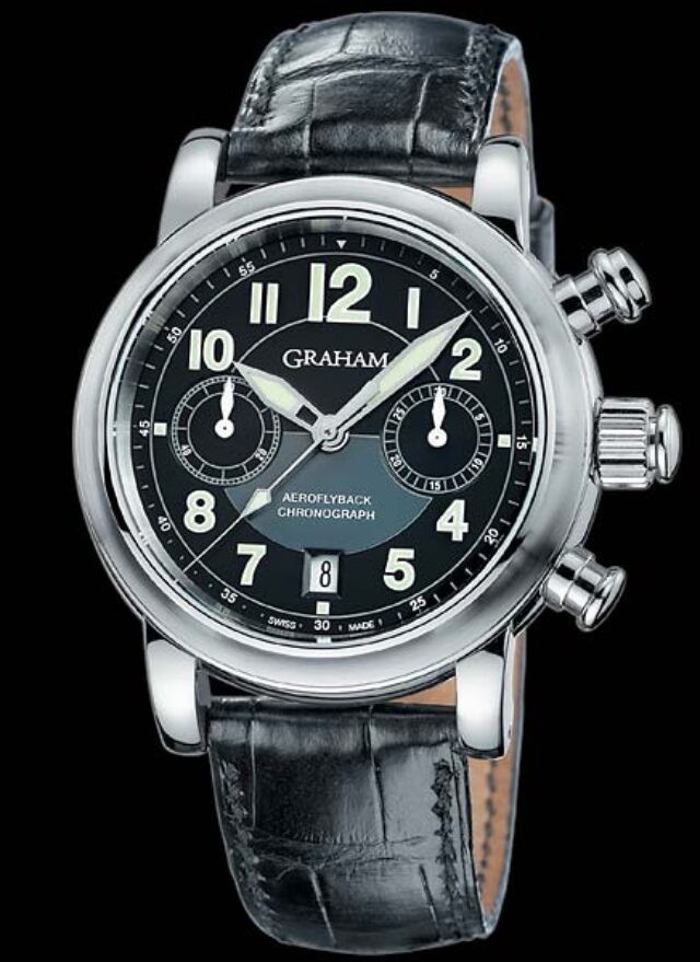 New Unworn Graham Aero Flyback Men’s Swiss Chronograph Watch Full Set Box Papers