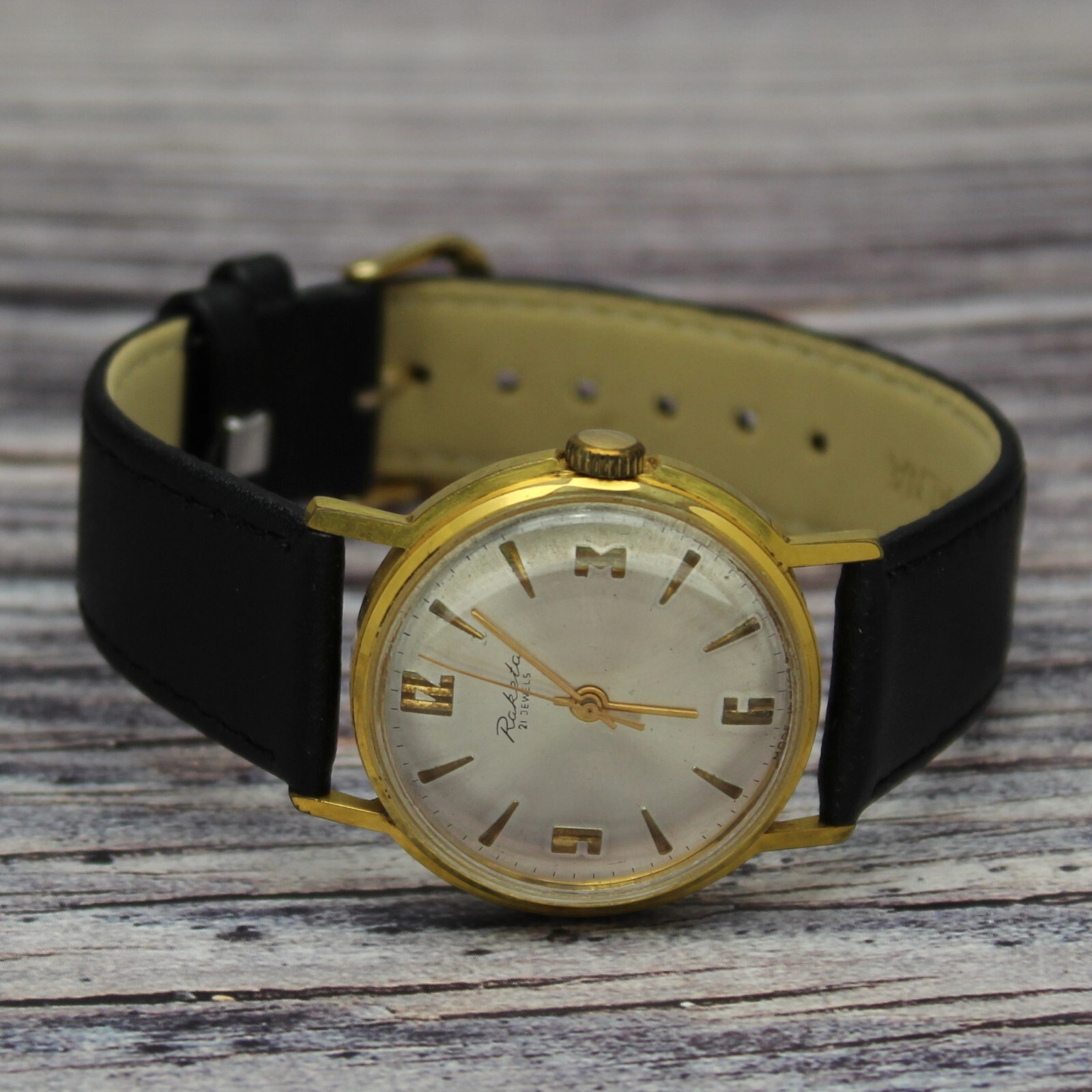 RAKETA Baltika Gilded mens watch USSR 1960s in Box Soviet Rocket watch РАКЕТА⌚🚀
