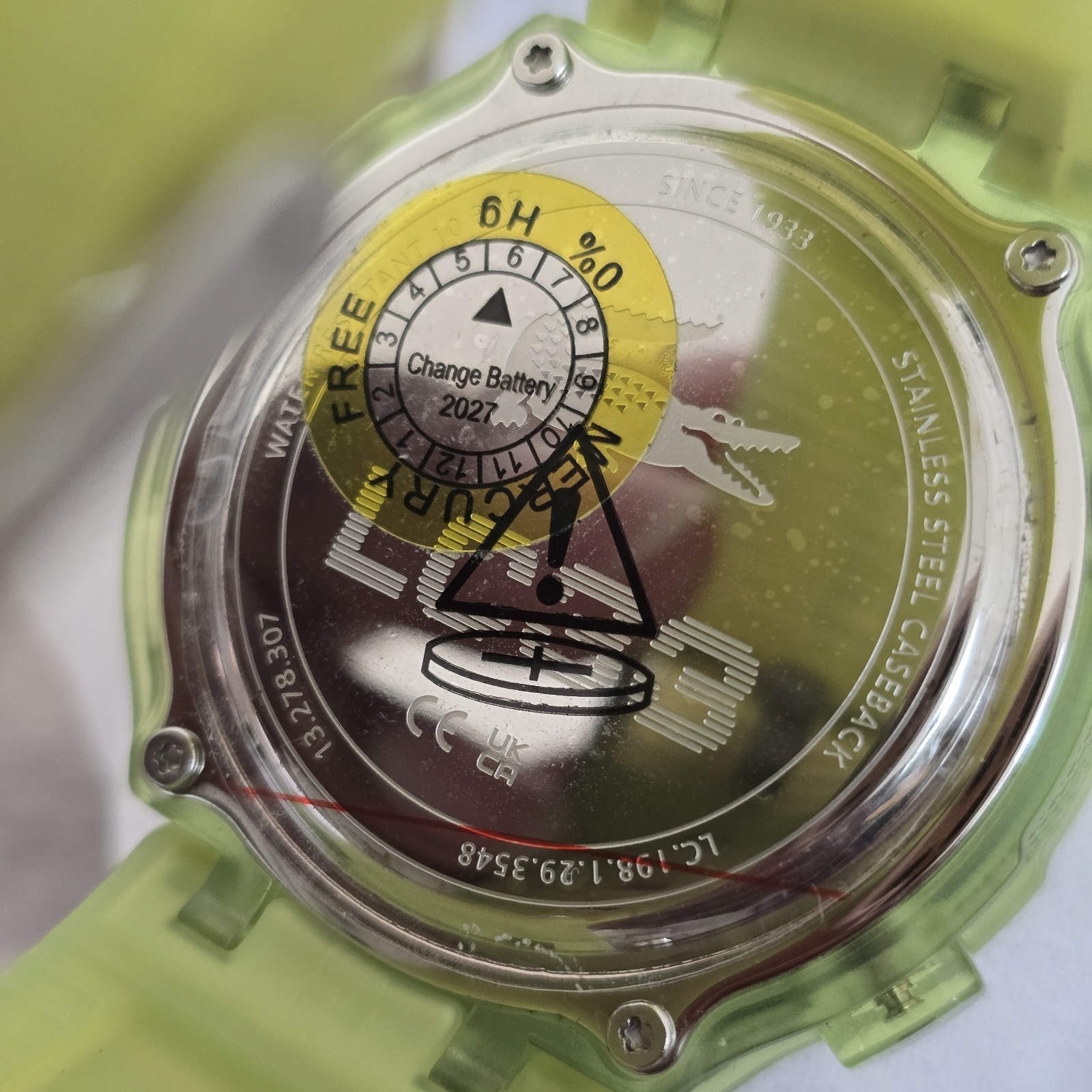 Lacoste LC33 Analog & Digital Green Silicone Strap Men Watch 45mm 2011432