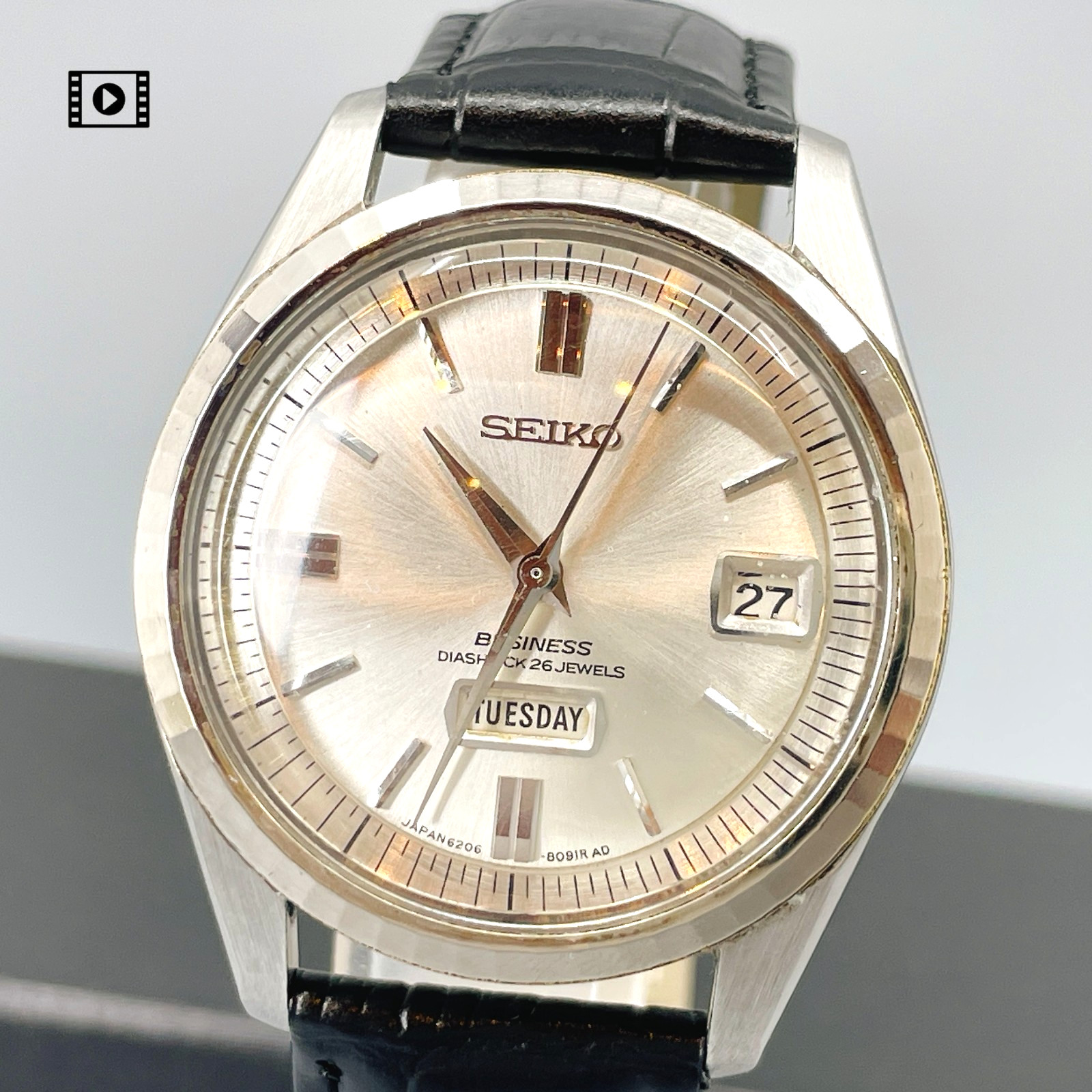 Vintage 1967 SEIKO SEIKOMATIC 6206-8100 Automatic 38mm Men’s Watch -US Stock