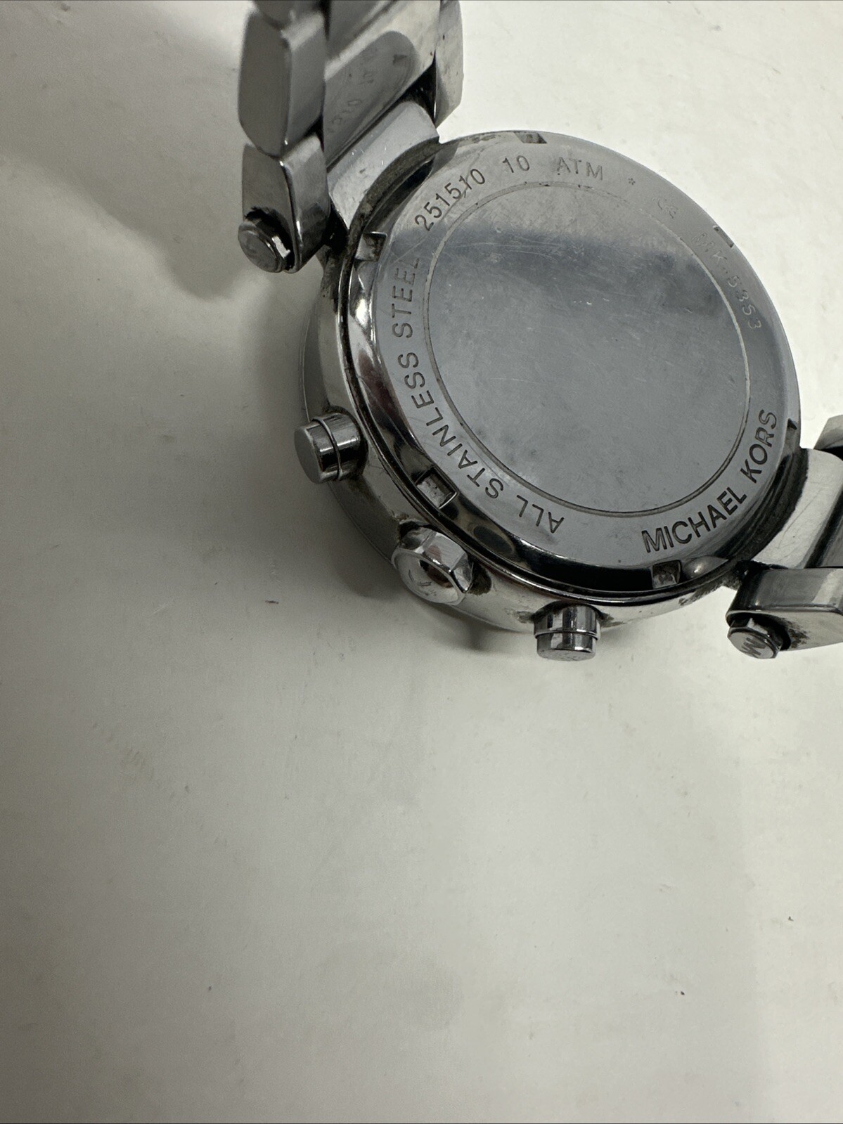 Michael Kors Parker Ladies Chronograph Watch MK-5353 Stainless Needs New Battery